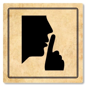 Ticho prosím, 80x80mm, pergamen, Utah